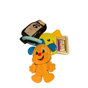 Fisher Price Keys Puppy Toy Lights‎ Sounds ABC 123 Car Keys Dog Teether